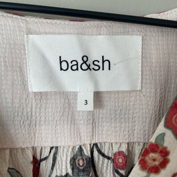 BA&SH Ganiela Mixed-Print Floral Button-front Mini Dress - Picture 10 of 12